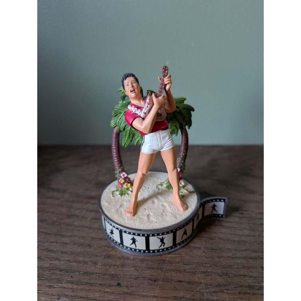 Carlton Heirloom Elvis Presley Musical Ornament 'Blue Hawaii' 2002 Works